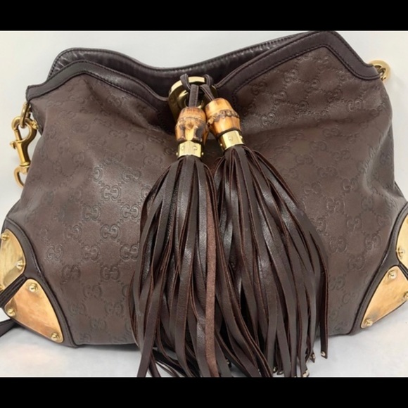 ✨GUCCI✨ Large Guccissima Leather Tassel Hobo Bag - Picture 3 of 8
